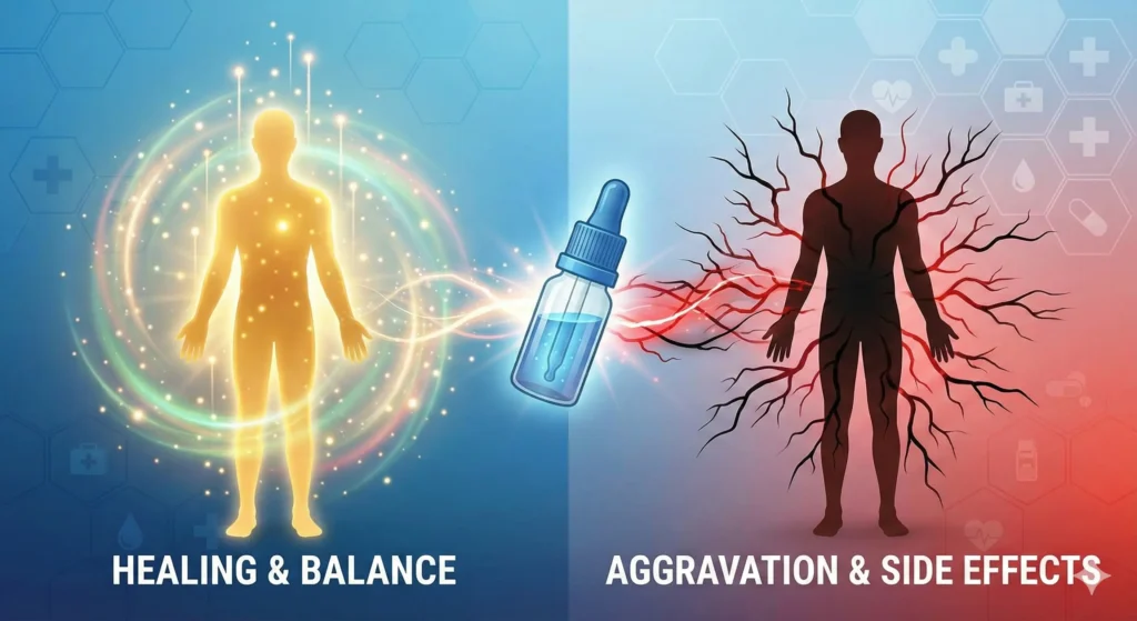 হোমিওপ্যাথিক ঔষধের পার্শ্বপ্রতিক্রিয়া বা সাইড ইফেক্ট