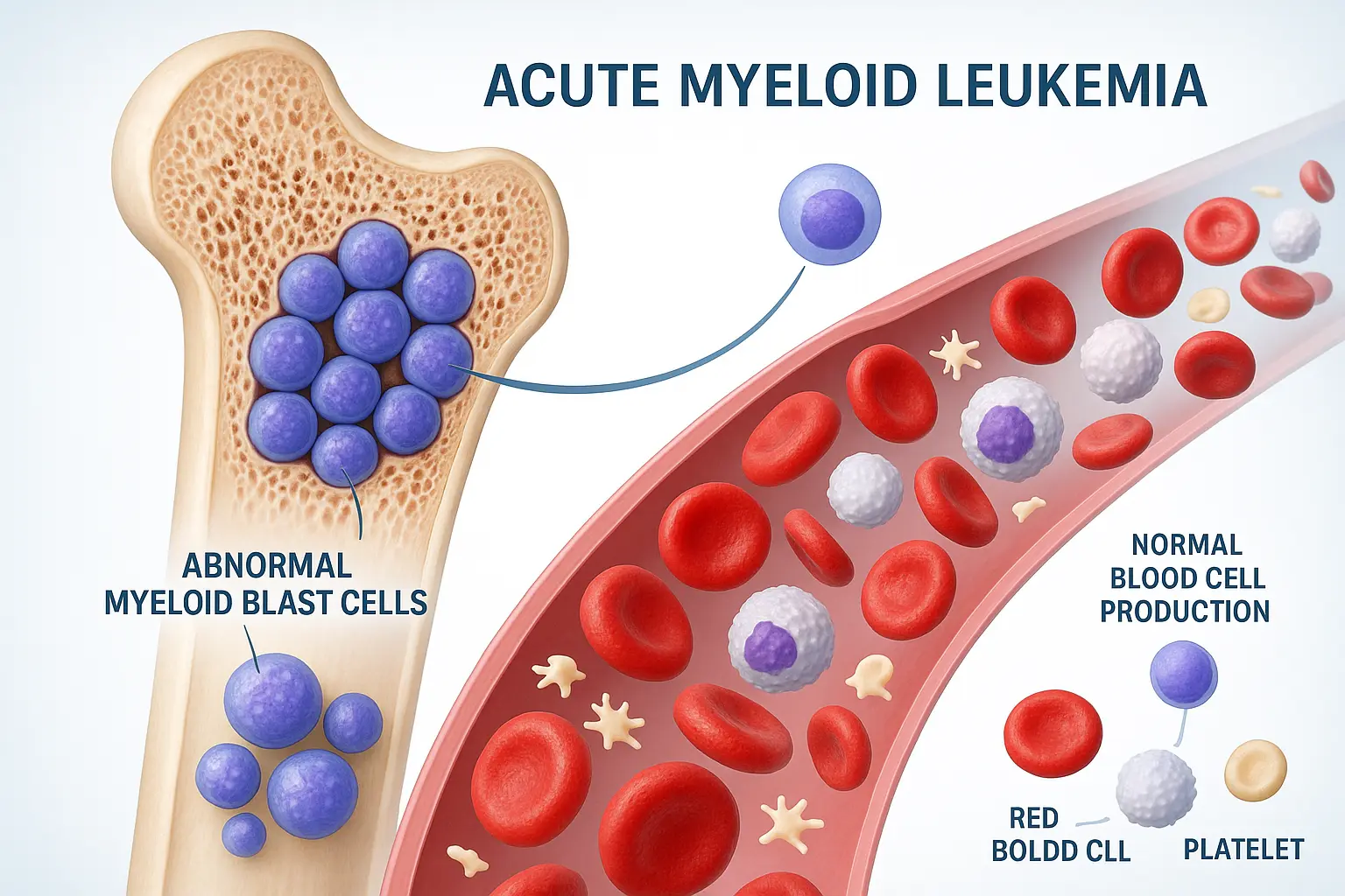 Acute Myeloid Leukemia- AML (এ্যাকিউট মাইলয়েড লিউকেমিয়া): কারণ লক্ষণ নির্ণয় ও হোমিওপ্যাথিক চিকিৎসা