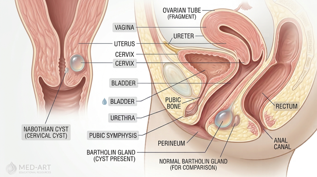 বার্থোলিনস সিস্ট (Bartholin's Cyst): লক্ষণ কারণ চিকিৎসা অপারেশন খরচ ও হোমিওপ্যাথিক চিকিৎসা